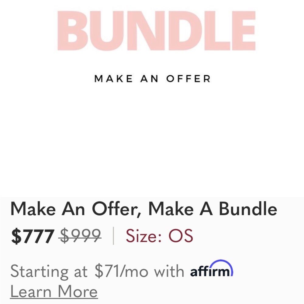 Make An Offer, Make A Bundle